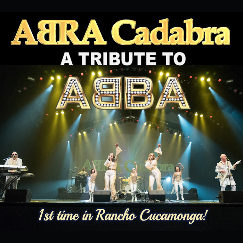 text reads abra cadabra a abba tribute